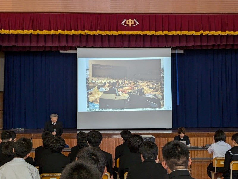 体験型防災プログラム津島中学校語り部