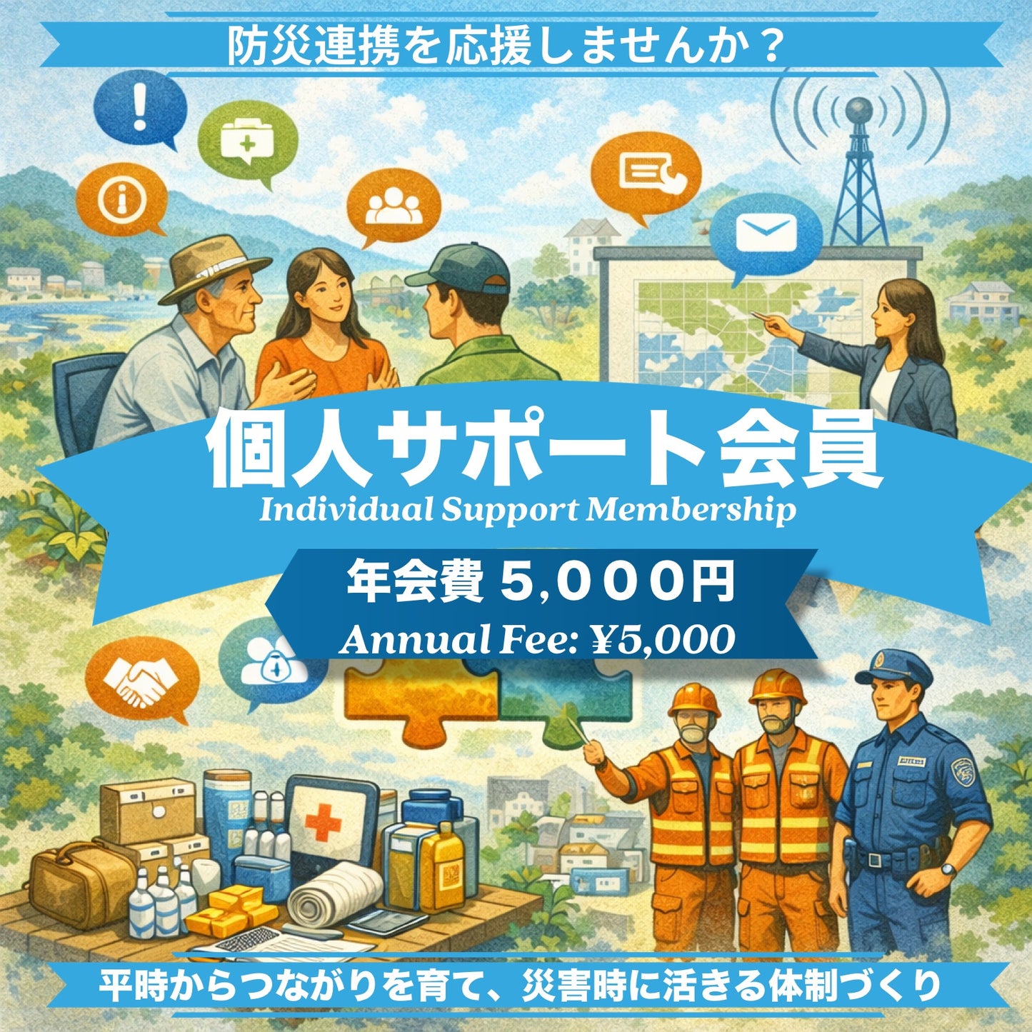 地域防災連携 個人サポート会費｜Regional Individual Support Membership for Preparedness Network