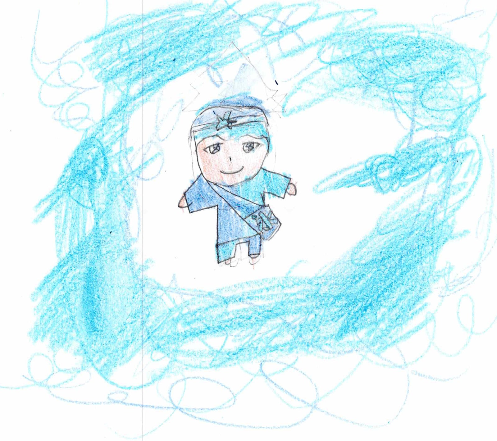 作品番号 5、選んだ漢字「氷」のイラスト