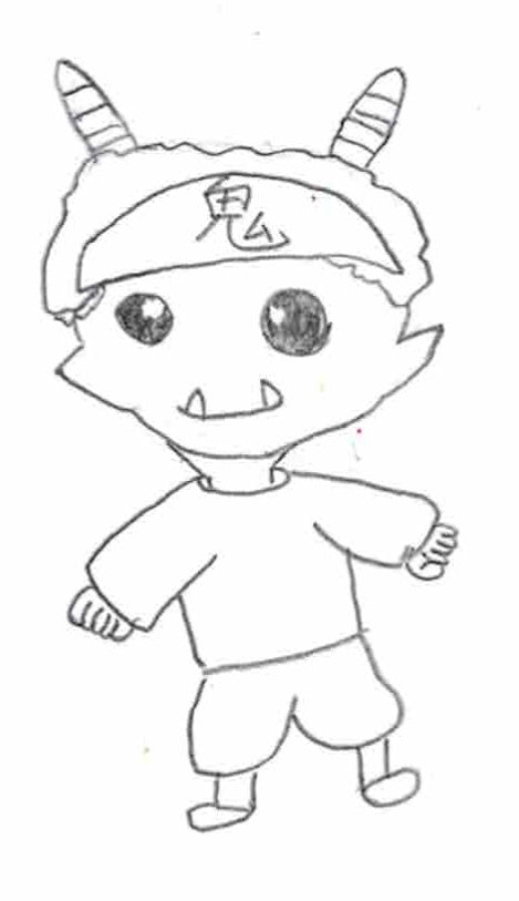 作品番号 31、選んだ漢字「鬼」のイラスト