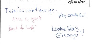 この作品に寄せられた手書きコメントの原本